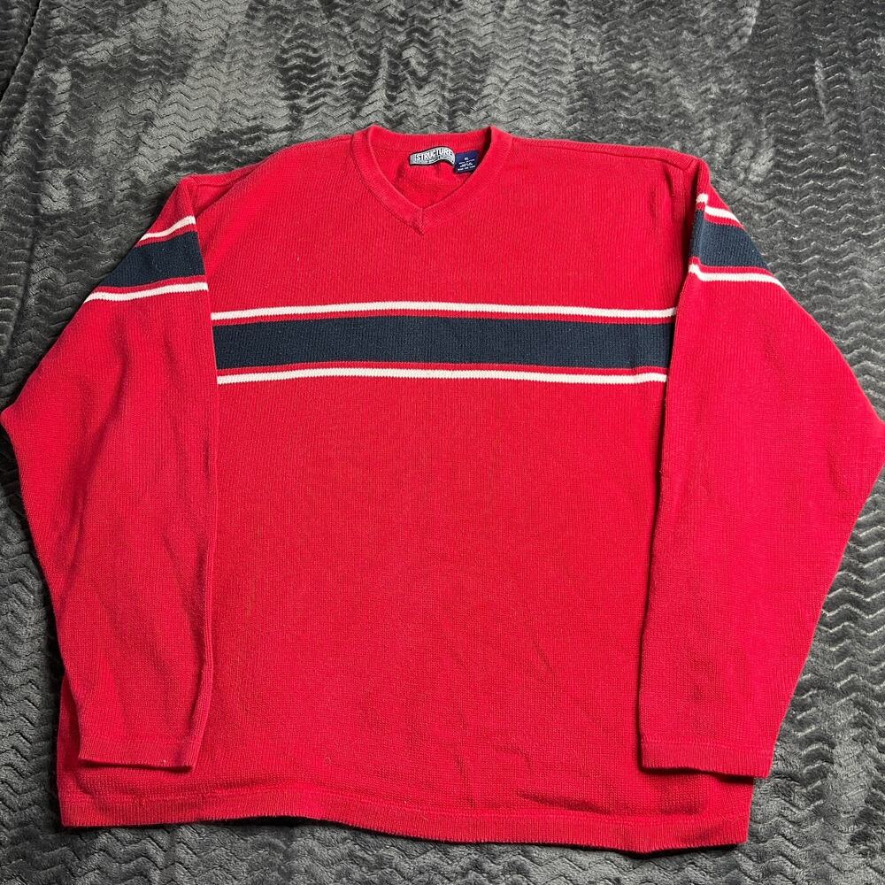Structure Sweater red V neck size XL